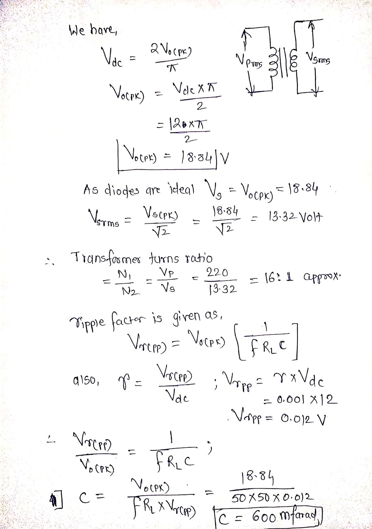 Electrical Engineering homework question answer, step 1, image 1